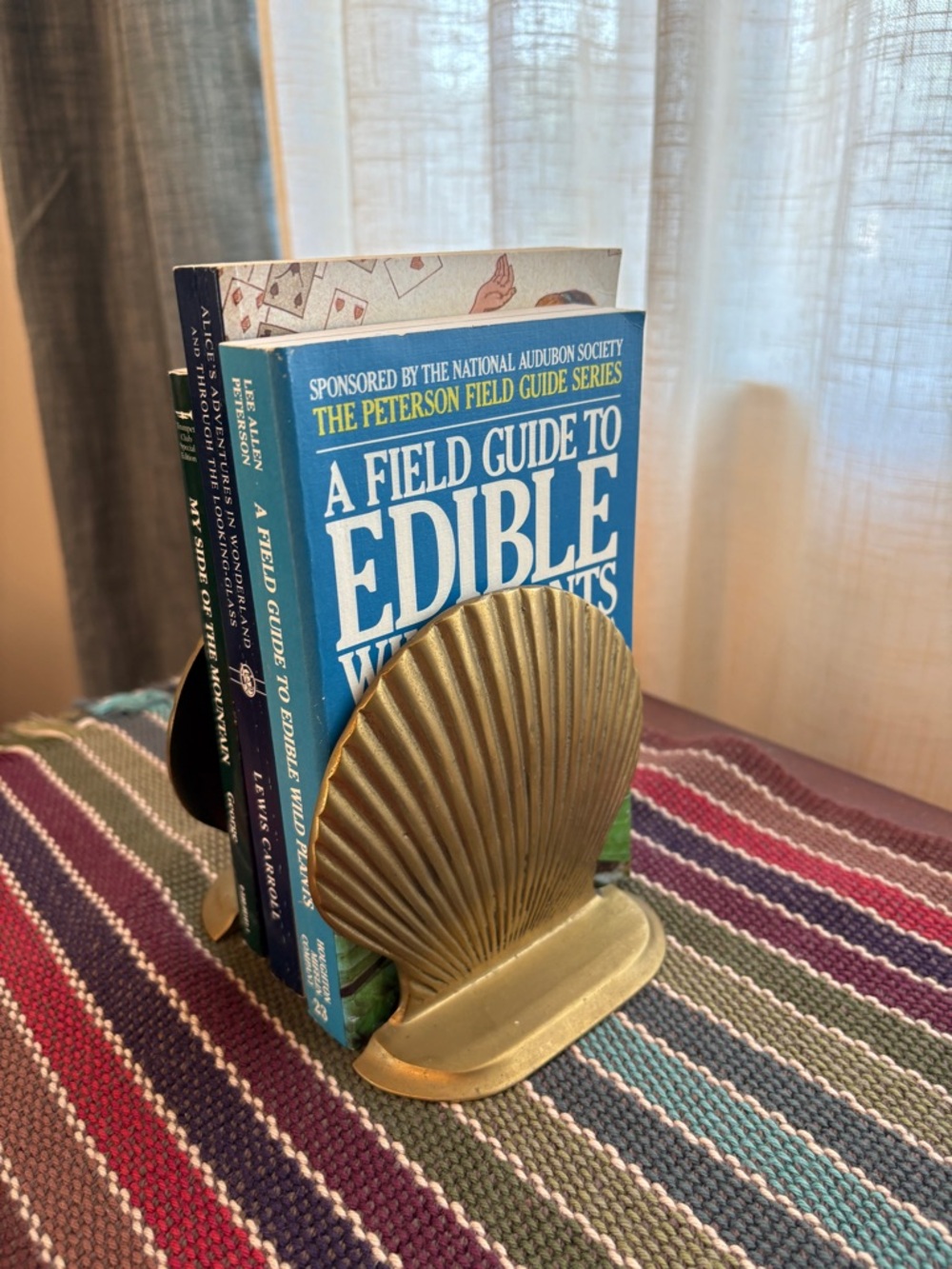 Vintage Shell Bookends - Brass Decorative Pair